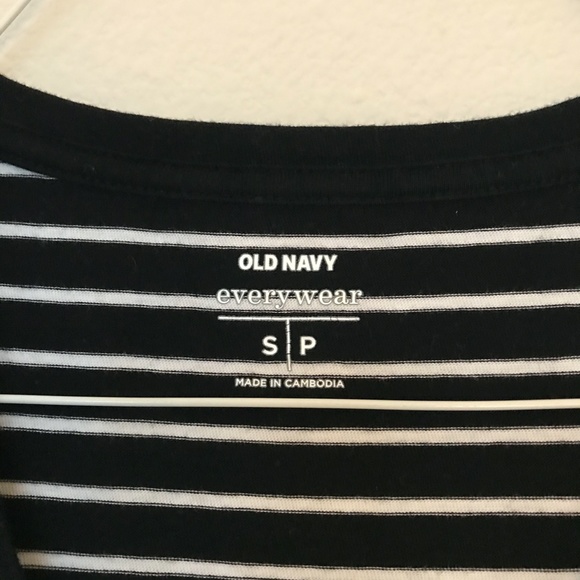 Old Navy Black/White Striped Top - Picture 2 of 2